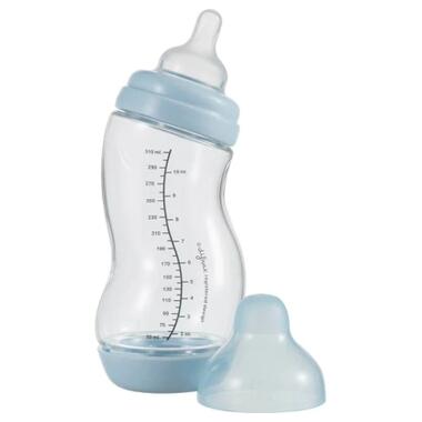 Пляшечка для годування Difrax S-bottle Wide антиколікова силікон 310 мл (737FE Blue) фото №1