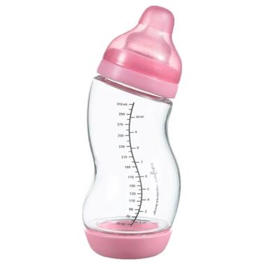 Пляшечка для годування Difrax S-bottle Wide антиколікова силікон 310 мл (737FE Pink) фото №1