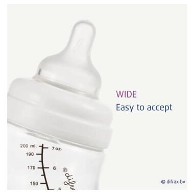 Пляшечка для годування Difrax S-bottle Wide антиколікова силікон 310 мл (737FE Pink) фото №4