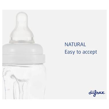 Пляшечка для годування Difrax із силіконовою соскою та проймою для тримання 240 мл (193 Raspberry) фото №5