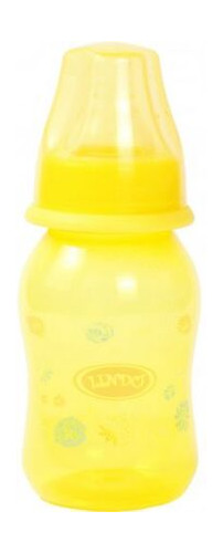 Пляшечка для годування Lindo 125 мл 0 місяців жовтий (LI 132) фото №1