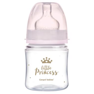 Пляшечка для годування Canpol babies Royal Baby з широким отвором 120 мл Рожева (35/233_pin) фото №1