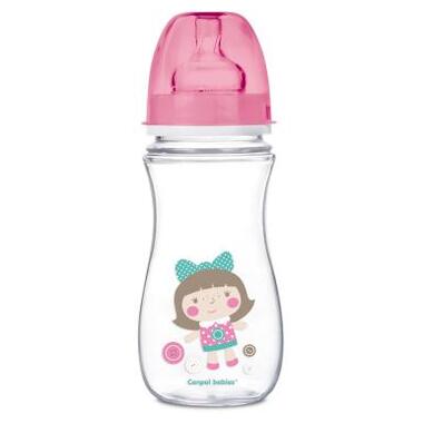 Пляшечка для годування Canpol babies антиколькова EasyStart - Toys з широким отвором 300 мл (35/222_pin) фото №1