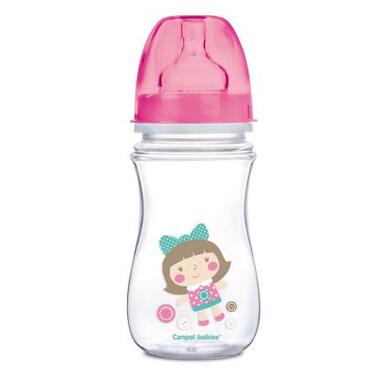 Пляшечка для годування Canpol babies антиколькова EasyStart Newborn baby 240мл (35/221_pin) фото №1