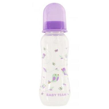 Пляшечка для годування Baby Team с силиконовой соской 250 мл 0+ фиолет (1121_фіолетовий) фото №1