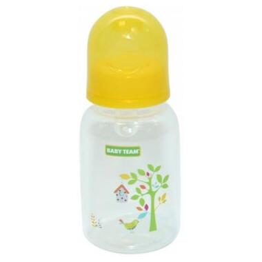 Пляшечка для годування Baby Team с силиконовой соской, 125 мл 0+ желтая (1400_желтый) фото №2