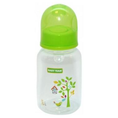 Пляшечка для годування Baby Team с силиконовой соской, 125 мл 0+ салат (1400_салатовый) фото №2