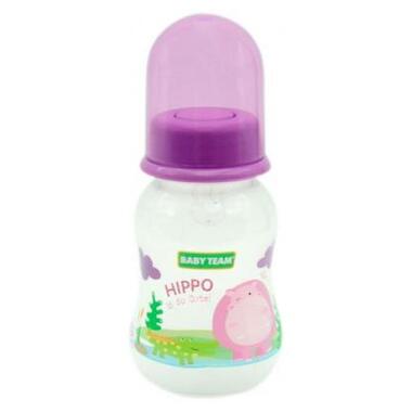 Пляшечка для годування Baby Team с силиконовой соской, 125 мл (1111_фіолетовий) фото №1
