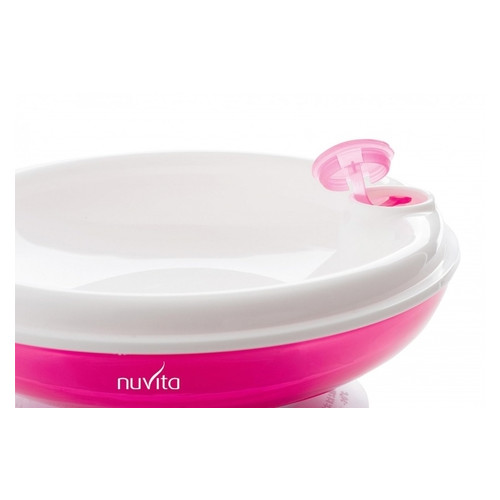 Тарілка малюка Nuvita з підігрівом 6м рожева NV1427Pink фото №2