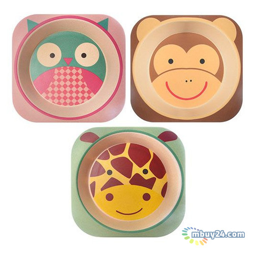 Набор детской бамбуковой посуды Eco Bamboo Kid-Kod  3 предмета R/83772 Pink фото №1