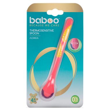 Набір дитячого посуду Baboo термочутлива ложка рожева 4+ міс (10-025) фото №4