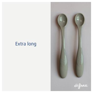 Набір дитячого посуду Difrax Ложки 1 маленька + 2 великі (7442 Clay) фото №2