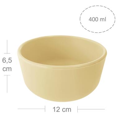 Тарілка дитяча MinikOiOi Bowl глибока тарілка силіконова Mellow Yellow (101080106) фото №2