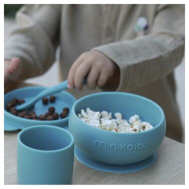 Набір дитячого посуду MinikOiOi BLW Set I - Mineral Blue (101070056) фото №4