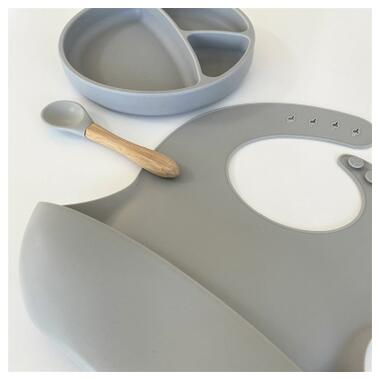 Набір дитячого посуду MinikOiOi BLW SetII-Powder Grey (101070017) фото №2