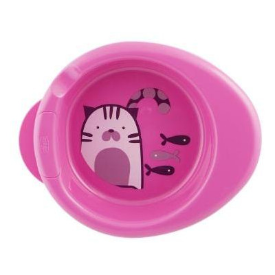 Набір дитячого посуду Chicco Термостійка тарілка з 6 міс (рожева) (16000.10) фото №1