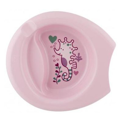 Набір дитячого посуду Chicco тарілка Easy Feeding Plate 6м Рожевий (16001.10) фото №3
