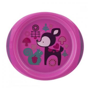 Набір дитячого посуду Chicco Тарілки Easy Feeding 2 шт 12M Рожевий (16002.10) фото №3