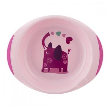 Набір дитячого посуду Chicco Тарілки Easy Feeding 2 шт 12M Рожевий (16002.10) фото №2