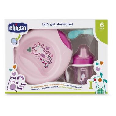 Набір дитячого посуду Chicco Meal Set 6 м + рожевий (16200.11) фото №5