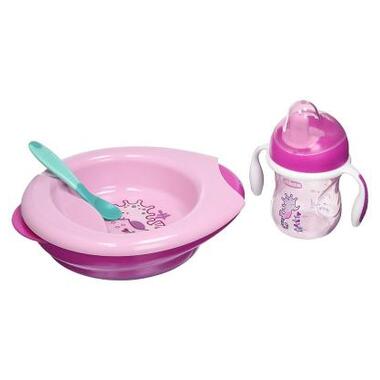 Набір дитячого посуду Chicco Meal Set 6 м + рожевий (16200.11) фото №1