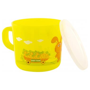 Набір дитячого посуду Baby Team чашка прозора 200 мл (6007_желтий) фото №1