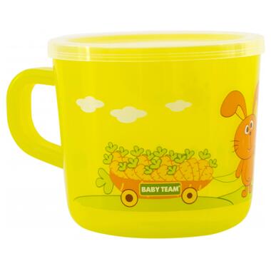 Набір дитячого посуду Baby Team чашка прозора 200 мл (6007_желтий) фото №5