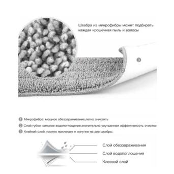 Швабра зі складною ручкою та системою віджиму Scratch Cleaning Mop   цебро   2 насадки з мікрофібри (ZHM-500_344) фото №6