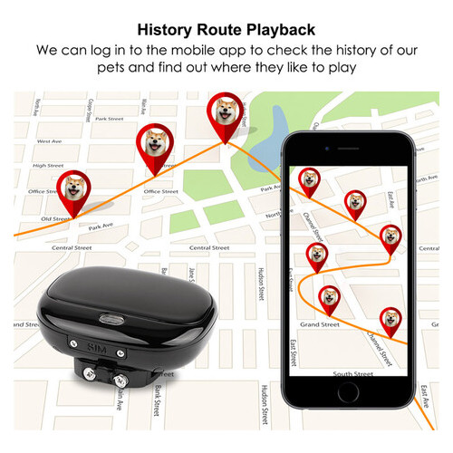 Трекер для собак GPS Tracker V43 з відстеженням (Чорний) фото №5