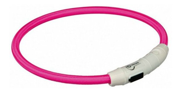Нашийник Trixie для котов светящийся с USB Рожевий 35 cм/7 мм фото №1