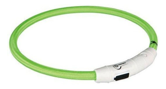 Нашийник Trixie светящийся с USB зелений L-XL 65 cм/7 мм фото №1