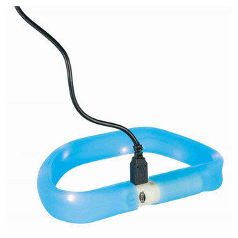 Нашийник Trixie 12671 світиться широкий з USB ML 50 см 30 мм Синій (4053032126718) фото №2