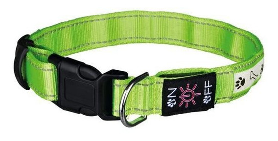 Нашийник Trixie Illuminous USB S-M 30-40см/25мм зелений (13075) фото №1