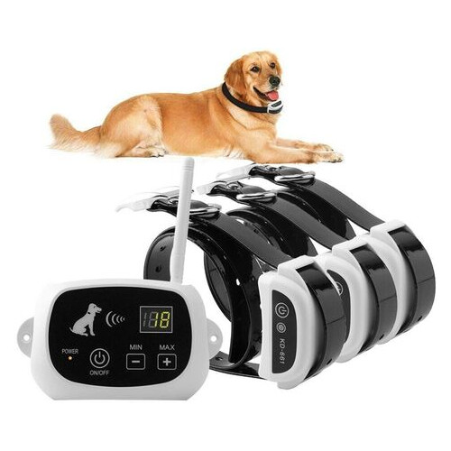 Бездротовий електронний паркан для собак Pet KD-661 з трьома нашийниками, білий фото №1