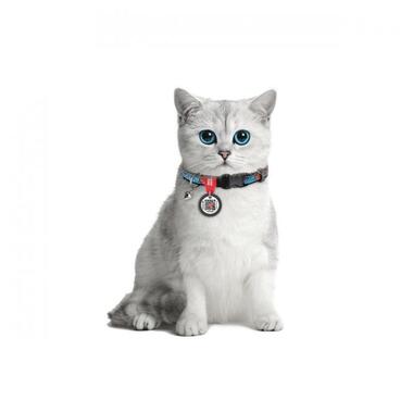Нашийник для котів нейлоновий WAUDOG Nylon c QR паспортом, малюнок Літо, пластиковий фастекс, Ш 10 мм, Дл 20-30 см (5267) (4823089324661) фото №2