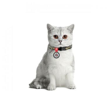 Нашийник для котів нейлоновий WAUDOG Nylon з QR-паспортом, малюнок Мілітарі, пластиковий фастекс, XS, Ш 10 мм, Дл 20-30 (279-4026) (4823089357553) фото №3