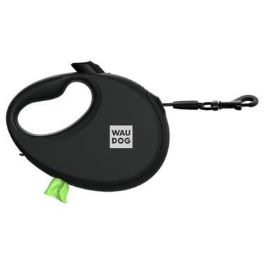 Повідок для собак WAUDOG R-leash з контейнером для пакетів S до 12 кг 3 м чорний (26271) фото №2