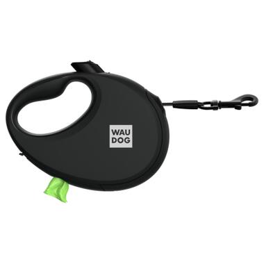 Повідок для собак WAUDOG R-leash з контейнером для пакетів S до 12 кг 3 м чорний (26281) фото №2