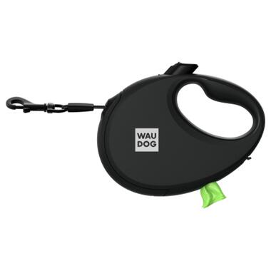 Повідок для собак WAUDOG R-leash з контейнером для пакетів S до 12 кг 3 м чорний (26281) фото №3