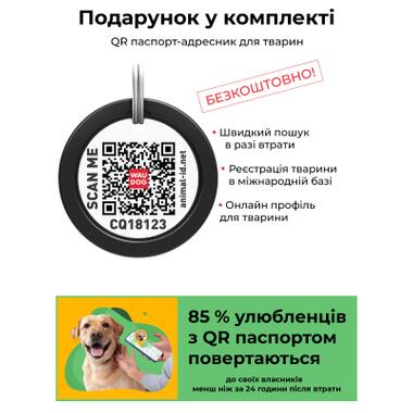 Шлея для собак WAUDOG Nylon з QR-паспортом Фіолетовий камо L (5406) фото №3