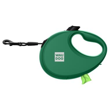 Повідок для собак WAUDOG R-leash з контейнером для пакетів S до 12 кг 3 м зелений (262718) фото №3