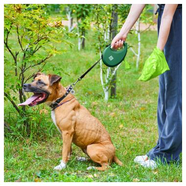 Повідок для собак WAUDOG R-leash з контейнером для пакетів S до 12 кг 3 м зелений (262718) фото №9