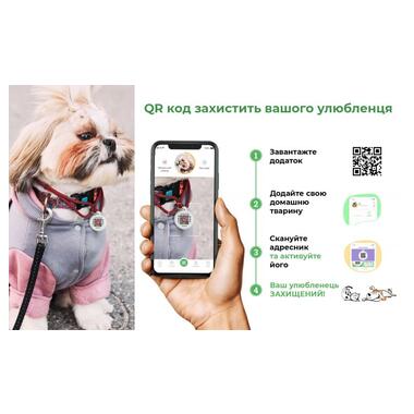 Шлея для собак WAUDOG Nylon з QR паспортом анатомічна H-подібна Графіті M (5539) фото №6