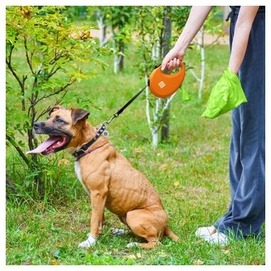 Повідок для собак WAUDOG R-leash з контейнером для пакетів L до 40 кг 5 м помаранчевий (26294) фото №19