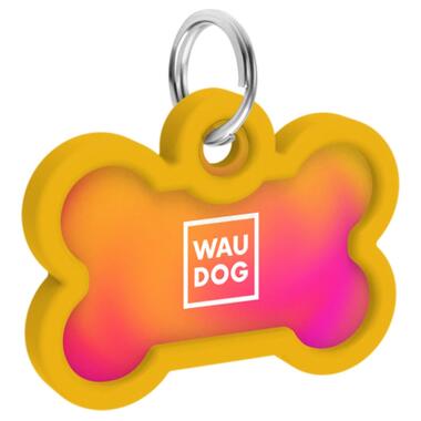 Адресник для тварин WAUDOG Smart ID з QR паспортом Градієнт помаранчевий кістка 40х28 мм (231-4035) фото №4