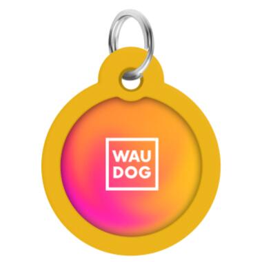 Адресник для тварин WAUDOG Smart ID з QR паспортом Градієнт помаранчевий коло 25 мм (225-4035) фото №2