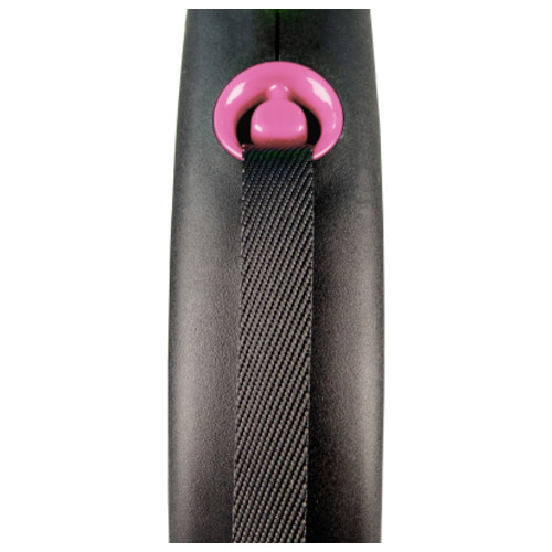 Повідець для собак Flexi Black Design L стрічка 5 м (рожевий) (4000498034118) фото №2