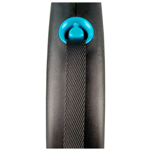 Повідець для собак Flexi Black Design М стрічка 5 м (блакитний) (4000498034033) фото №2