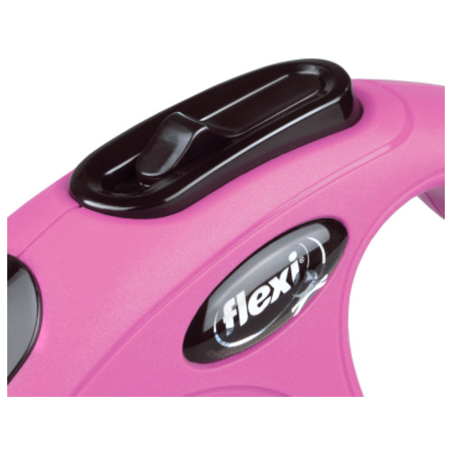 Повідець для собак Flexi New Classic XS стрічка 3м (рожевий) (4000498023136) фото №3