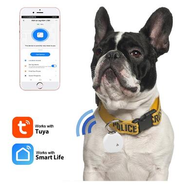 Трекер GPS брелок для відстеження собак та кішок Tracker E-V2201 (Білий) фото №3